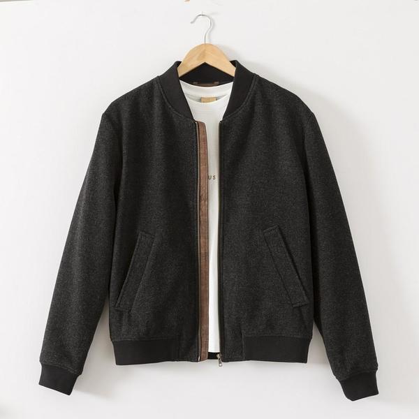 Basus TEDDY BOMBER JACKET ANTHRACITE Basus TEDDY BOMBER JACKET ANTHRACITE