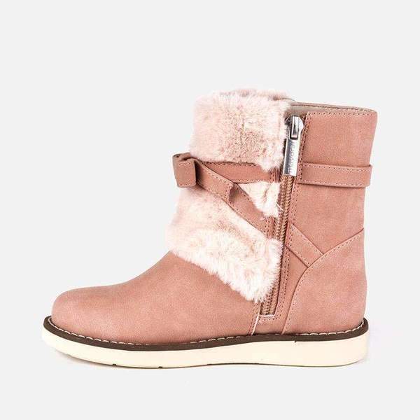 Kids Mayoral Faux Fur Boot - Pink Kids Mayoral Faux Fur Boot - Pink