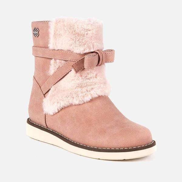 Kids Mayoral Faux Fur Boot - Pink Kids Mayoral Faux Fur Boot - Pink
