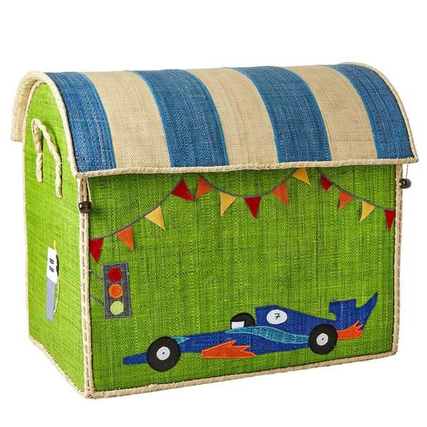 kids Rice Race Car Design Large Toy Basket kids Rice Race Car Design Large Toy Basket