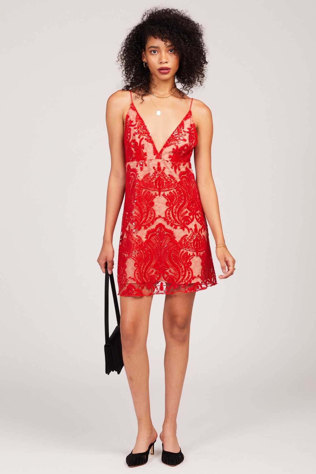 mini red dress strapless Red