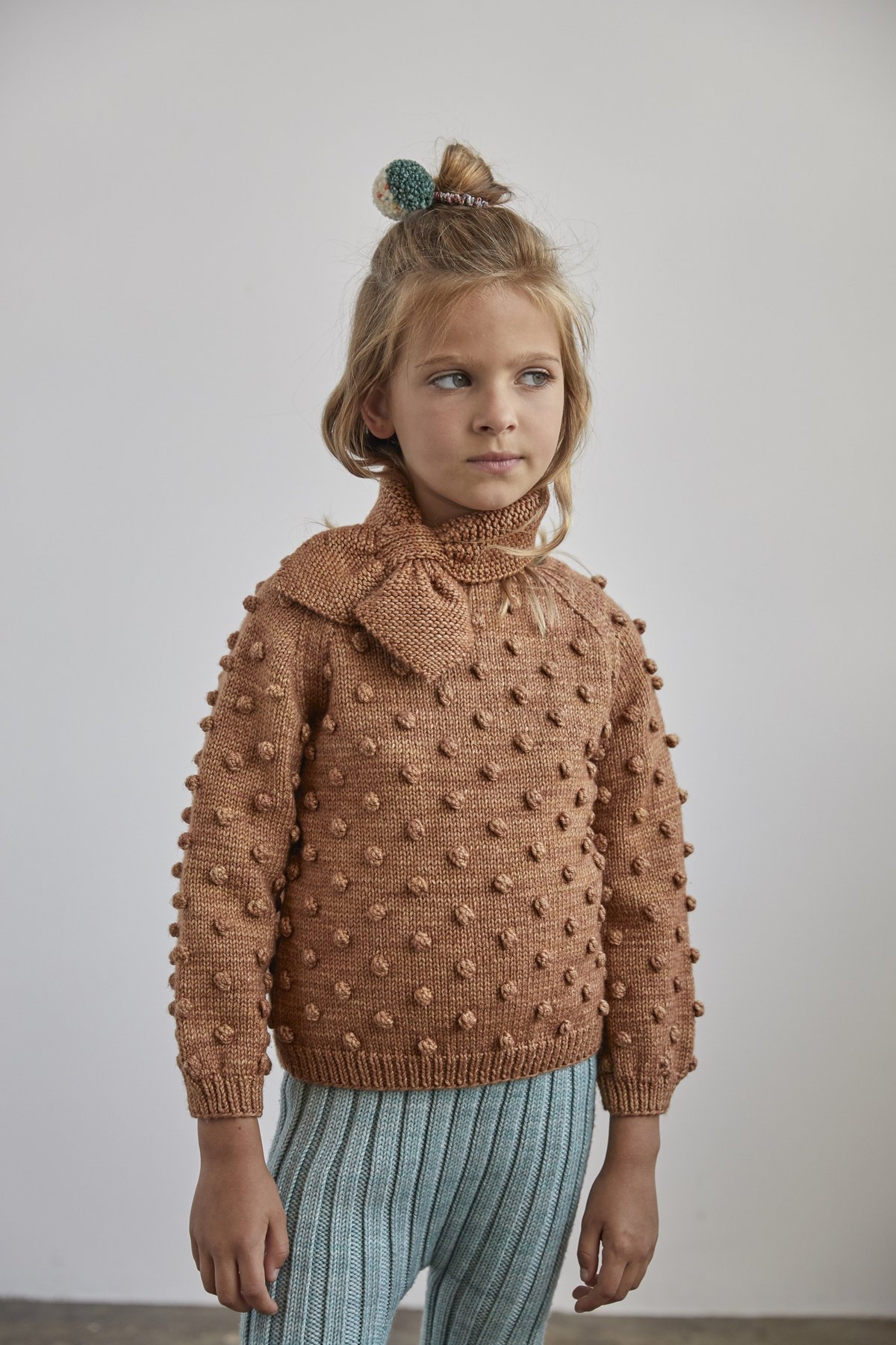 ボトムス Misha & Puff Rib longies Rose gold Popcorn-Sweater-in-Rose-Gold-