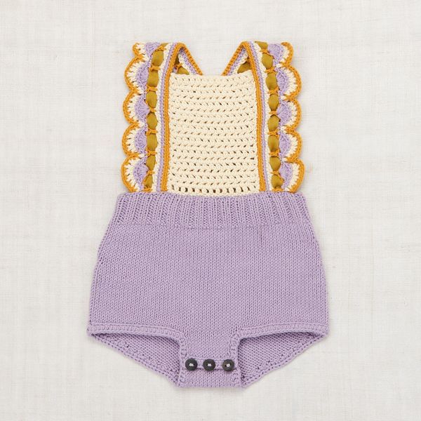 Kids Misha & Puff Prairie Romper - Lavender | Garmentory