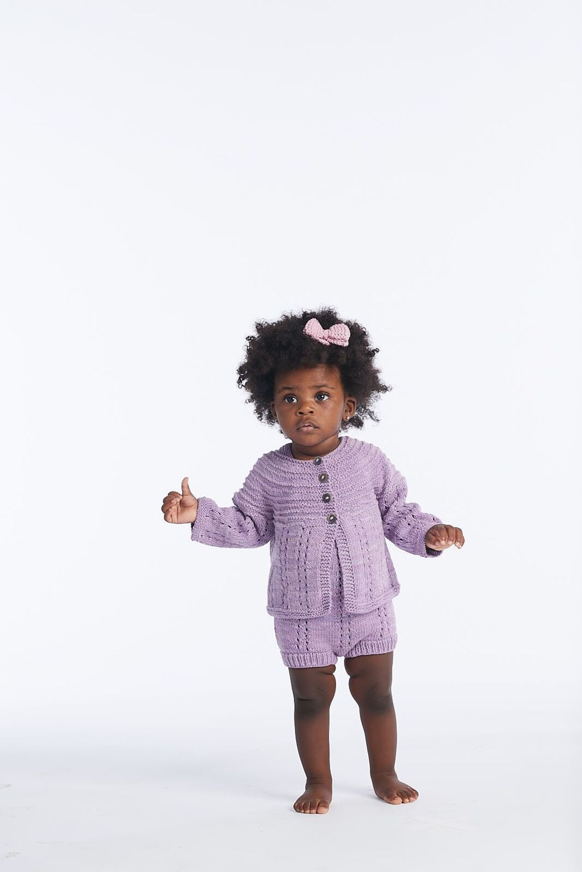 Kids Misha & Puff Pram Cardigan - Lavender | Garmentory