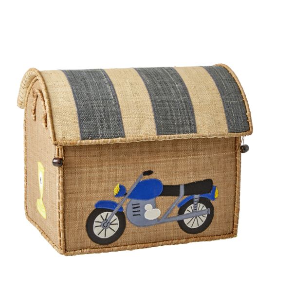 kids Rice Vintage Motorcycle Small Toy Basket kids Rice Vintage Motorcycle Small Toy Basket