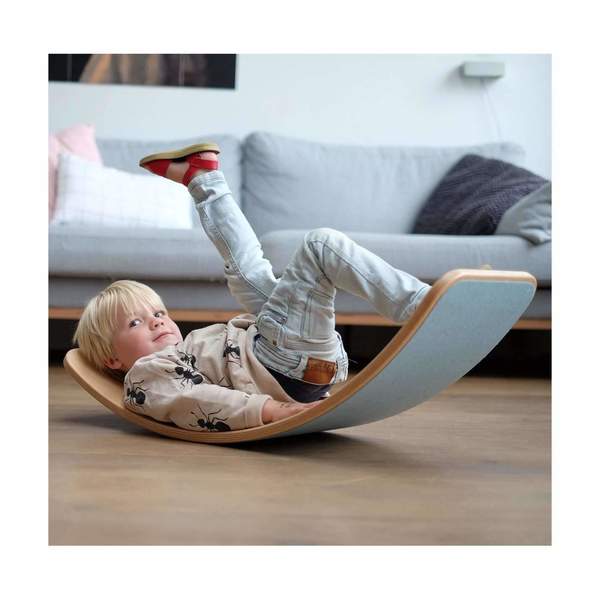KIDS Wobbel Board Wobbel Waldorf Balance Board - Natural/Mouse Grey KIDS Wobbel Board Wobbel Waldorf Balance Board - Natural/Mouse Grey