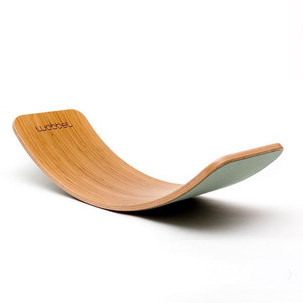 Wobbel Board Waldorf Balance Board - Bamboo/Forest Green Felt Wobbel Board Waldorf Balance Board - Bamboo/Forest Green Felt