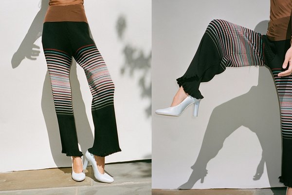 Julia Heuer Willow Pant - Black/Stripes