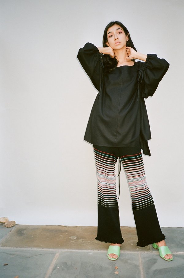 Julia Heuer Willow Pant - Black/Stripes