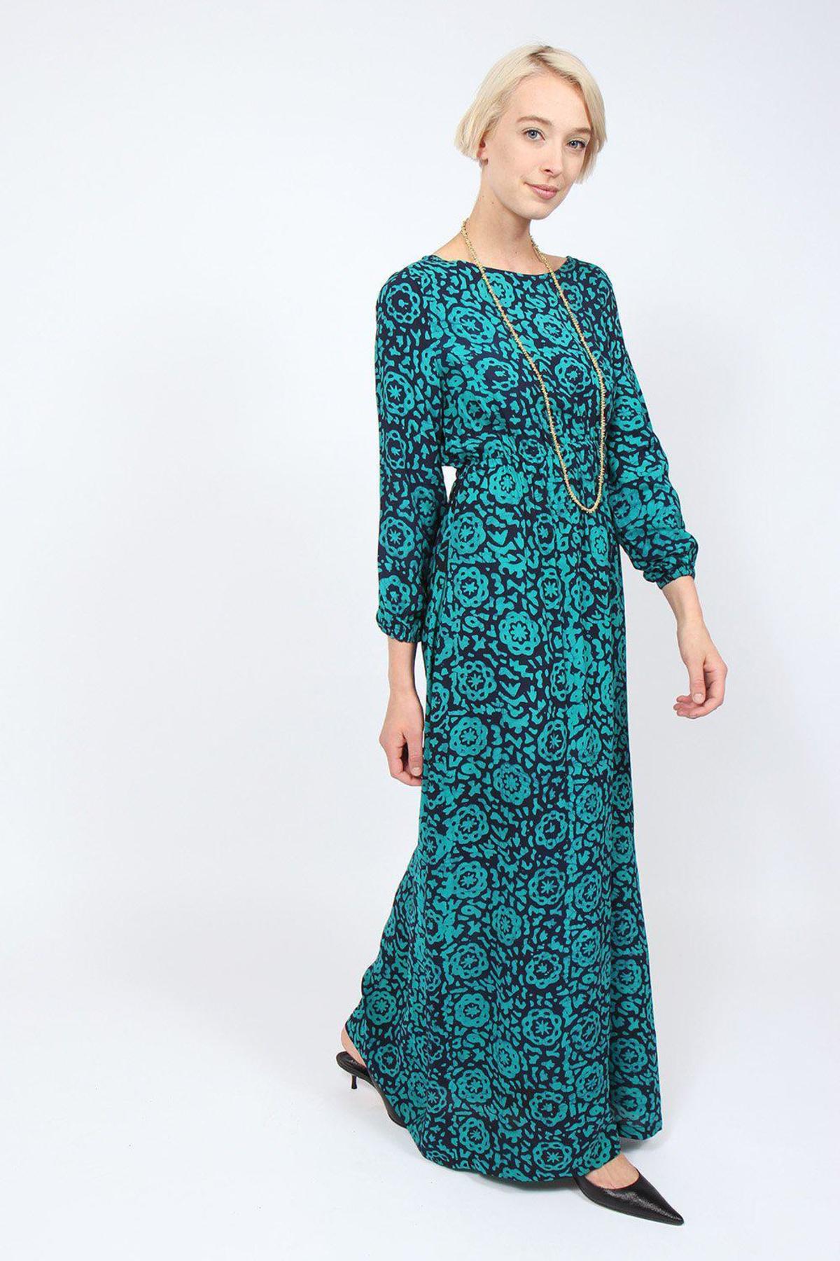 chinese dress ladies The Lady Of Shalott High Neck Cap Sleeve Maxi Dress