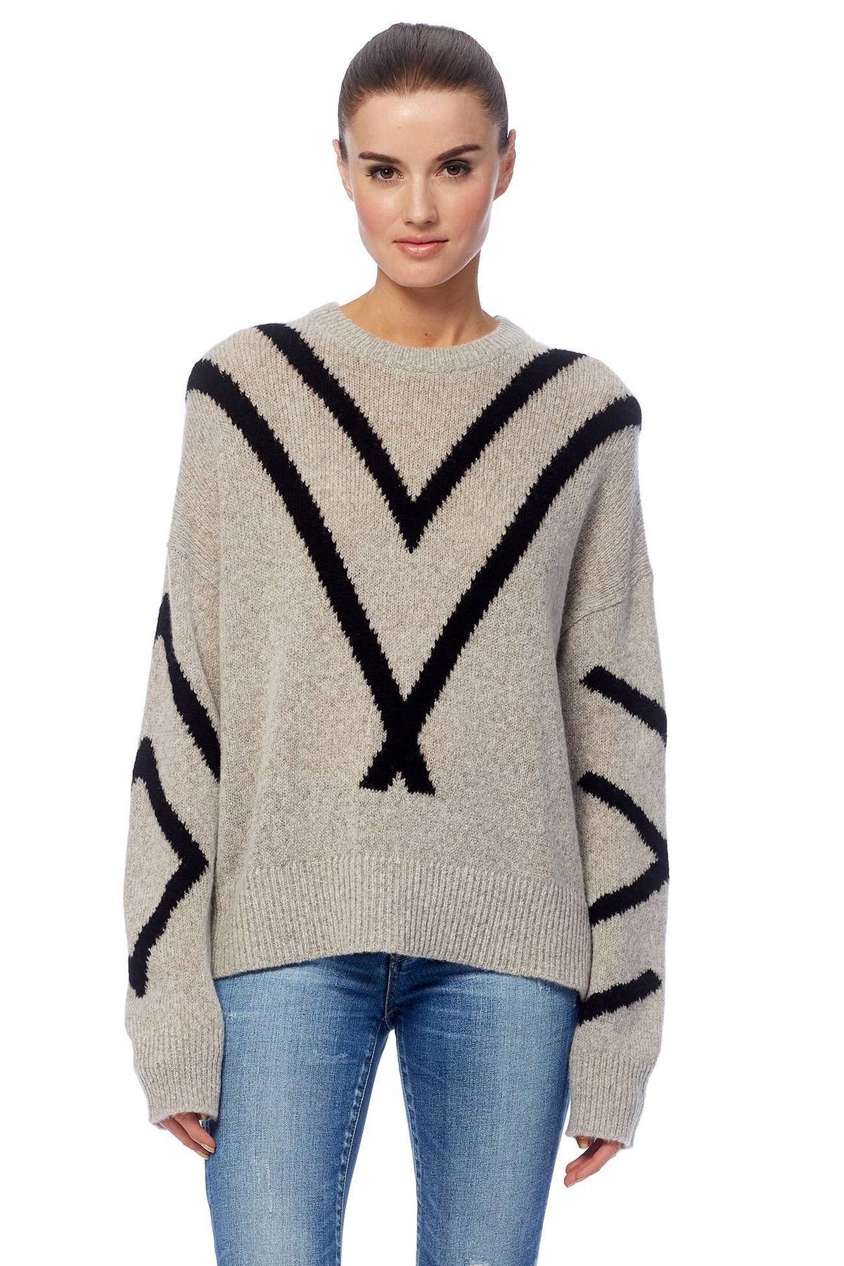 360 Cashmere Paulina Sweater - Hazel/Black - Image 4 of 4
