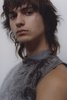 LUDOVIC DE SAINT SERNIN Lambskin Leather Shearling Tank Top - Grey - Thumbnail 3