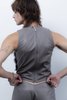 LUDOVIC DE SAINT SERNIN Lambskin Leather Shearling Tank Top - Grey - Thumbnail 6