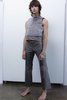 LUDOVIC DE SAINT SERNIN Lambskin Leather Shearling Tank Top - Grey - Thumbnail 10