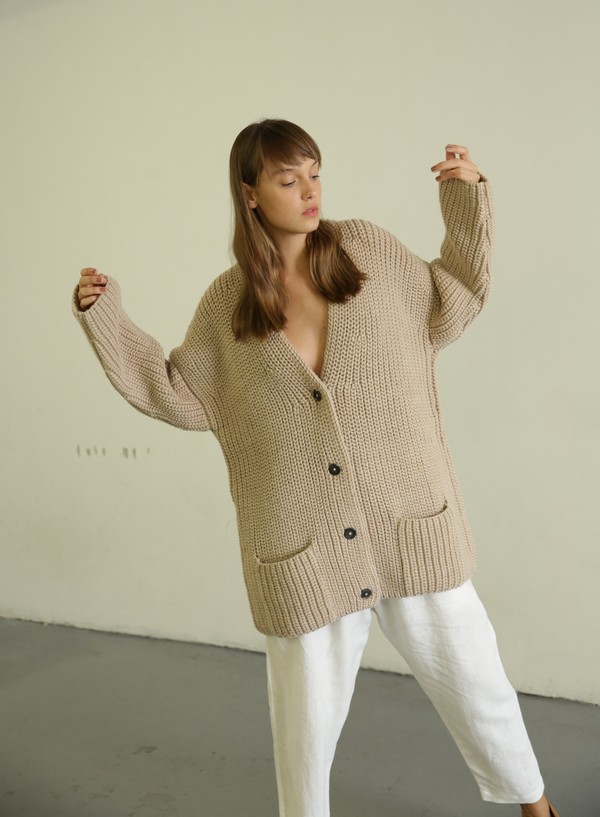 AJAIE ALAIE SUEI CARDIGAN - SEA SALT AJAIE ALAIE SUEI CARDIGAN - SEA SALT