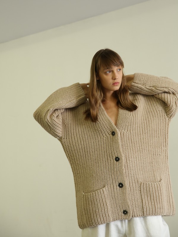 AJAIE ALAIE SUEI CARDIGAN - SEA SALT AJAIE ALAIE SUEI CARDIGAN - SEA SALT