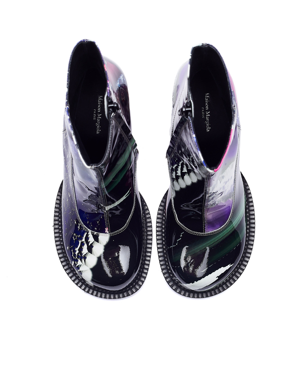 ショートブーツ・ブーティ MAISON MARGIELA Boots Women Fabric Pink/Flamingo Maison Margiela Flamingo Printed Ankle Boots - Multicolor