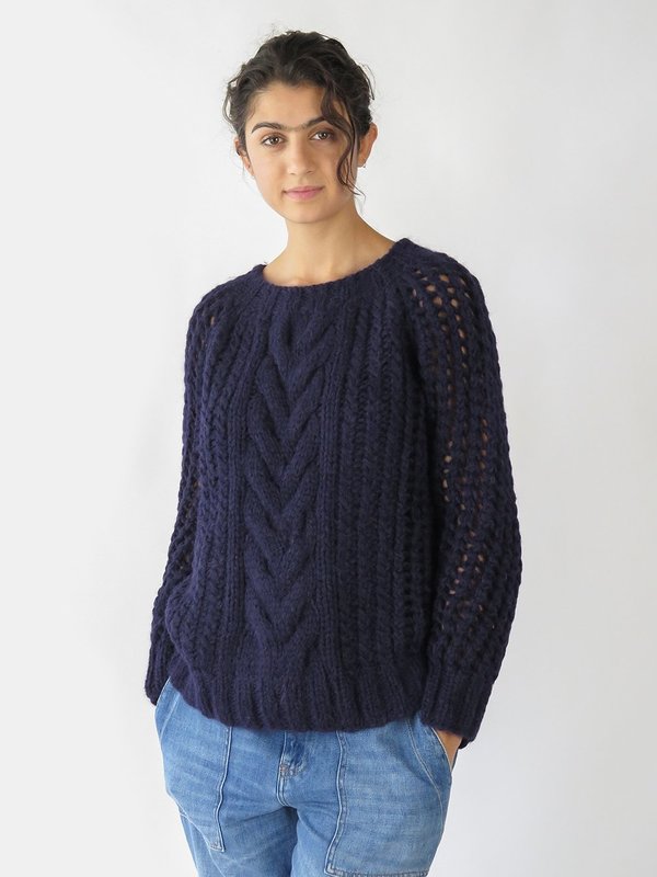 Erica Tanov Fisherwoman Sweater - Navy Erica Tanov Fisherwoman Sweater - Navy