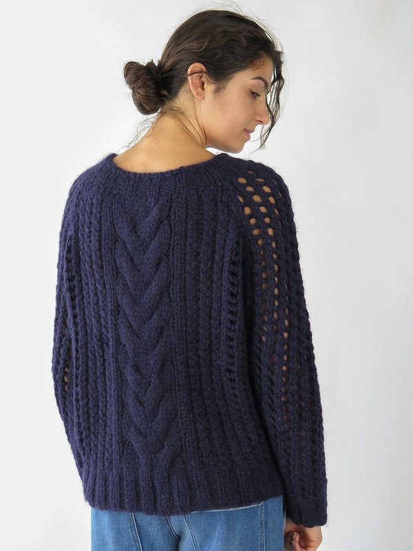 Erica Tanov Fisherwoman Sweater - Navy Erica Tanov Fisherwoman Sweater - Navy