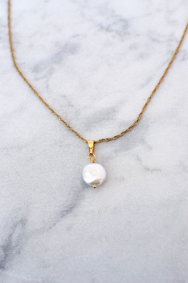 Phyllis + Rosie Pearl Necklace - 14k Gold Vermeil Phyllis + Rosie Pearl Necklace - 14k Gold Vermeil