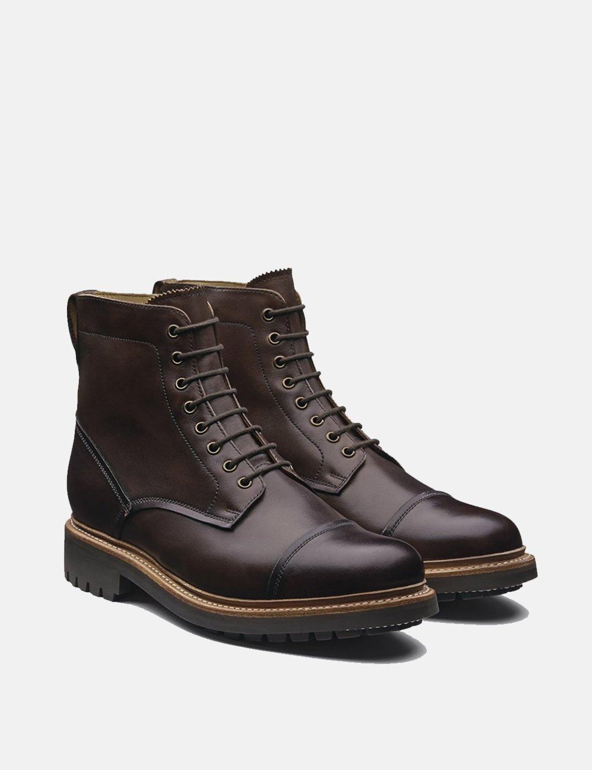 Grenson Joseph Leather Boots - Dark Brown | Garmentory