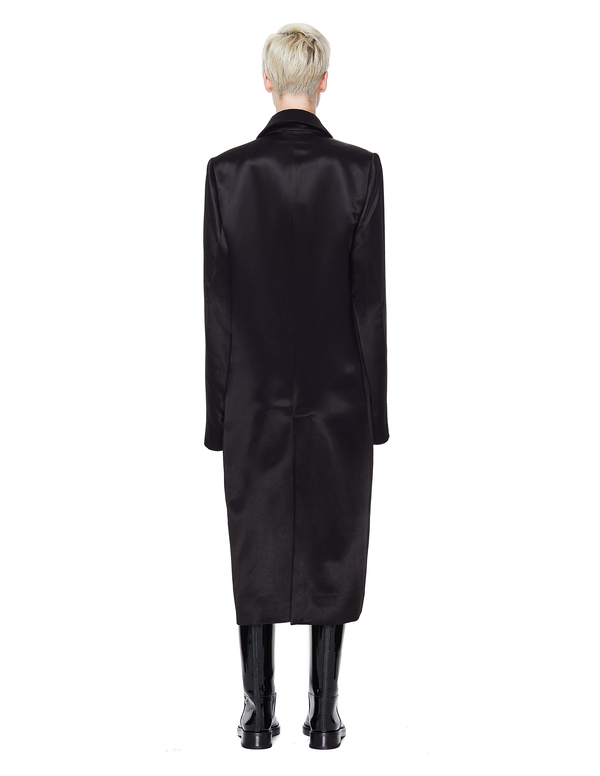 Ann Demeulemeester Satin Coat - Black Ann Demeulemeester Satin Coat - Black