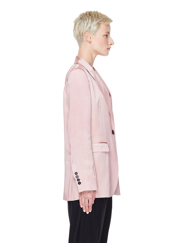 ANN DEMEULEMEESTER 2006SSピンクジャケット　 XS Ann Demeulemeester Satin Jacket - Pink | Garmentory