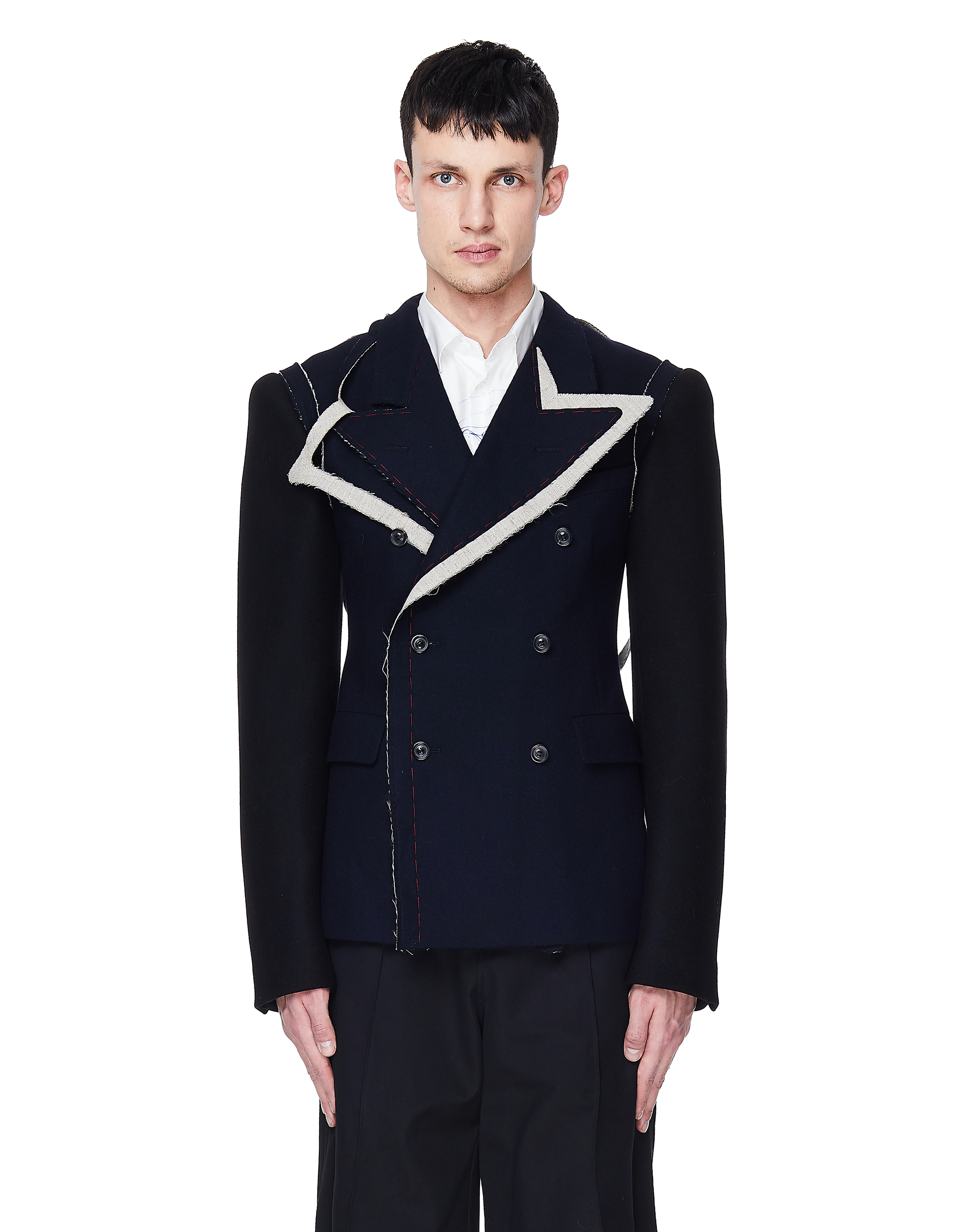 Maison Margiela Decortique Jacket - Navy/Black | Garmentory