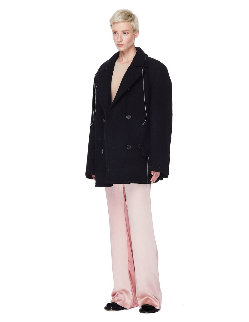 Maison Margiela Wool Peacoat Black