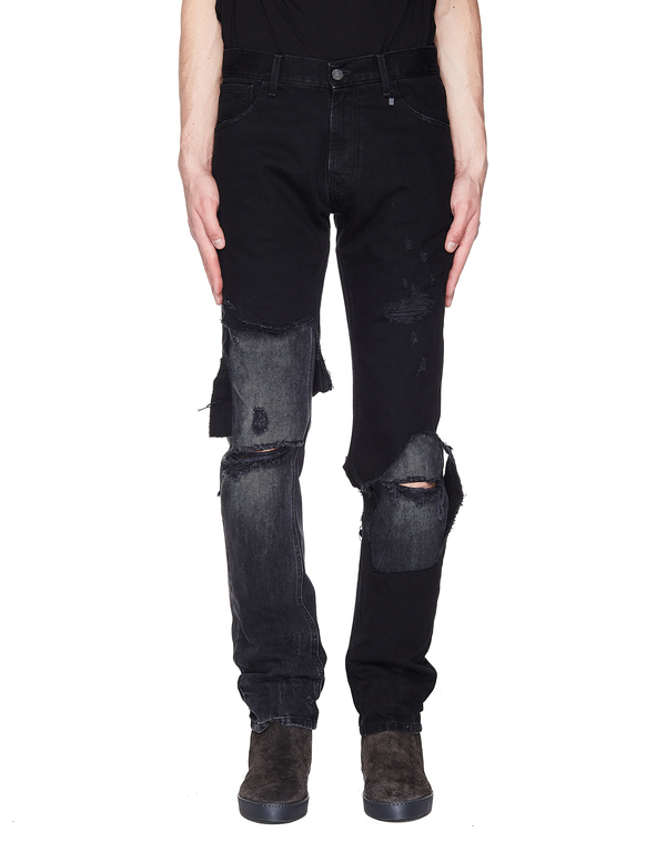 raf simons ripped jeans