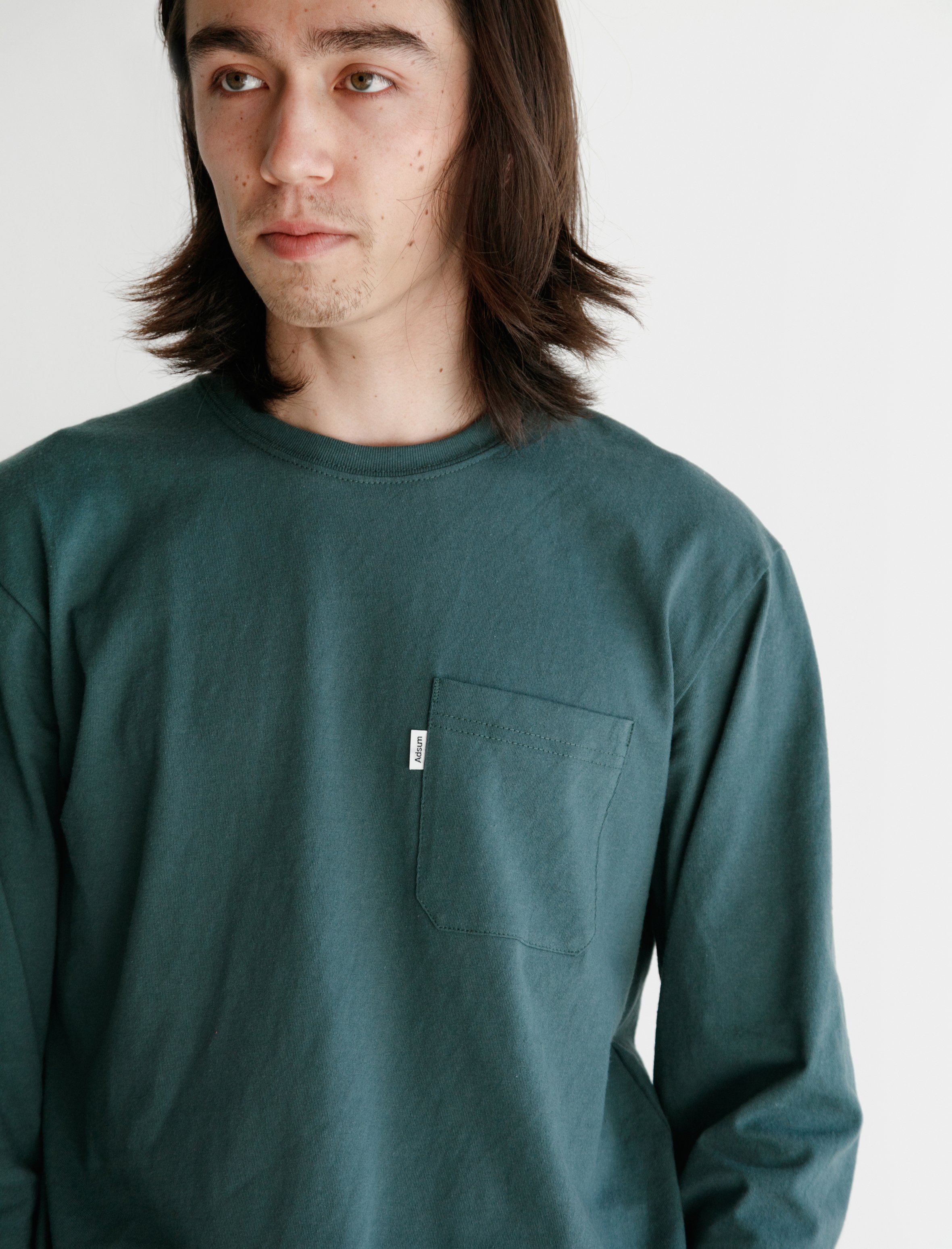Adsum Longsleeve Pocket Tee - Dusty 