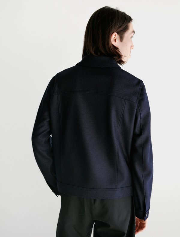 Harris Wharf London Western Jacket Pressed Wool - Navy Harris Wharf London Western Jacket Pressed Wool - Navy