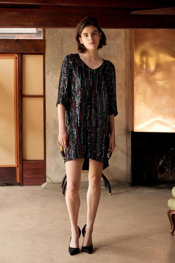 Velvet Elisa Retro Sequin dress - Metallic Velvet Elisa Retro Sequin dress - Metallic