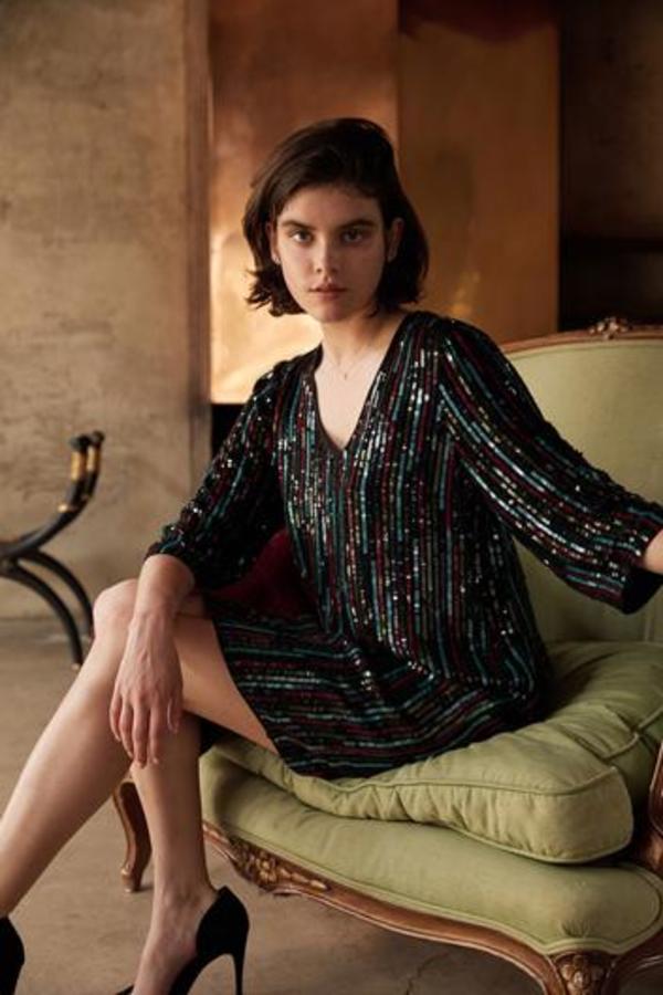 Velvet Elisa Retro Sequin dress - Metallic Velvet Elisa Retro Sequin dress - Metallic