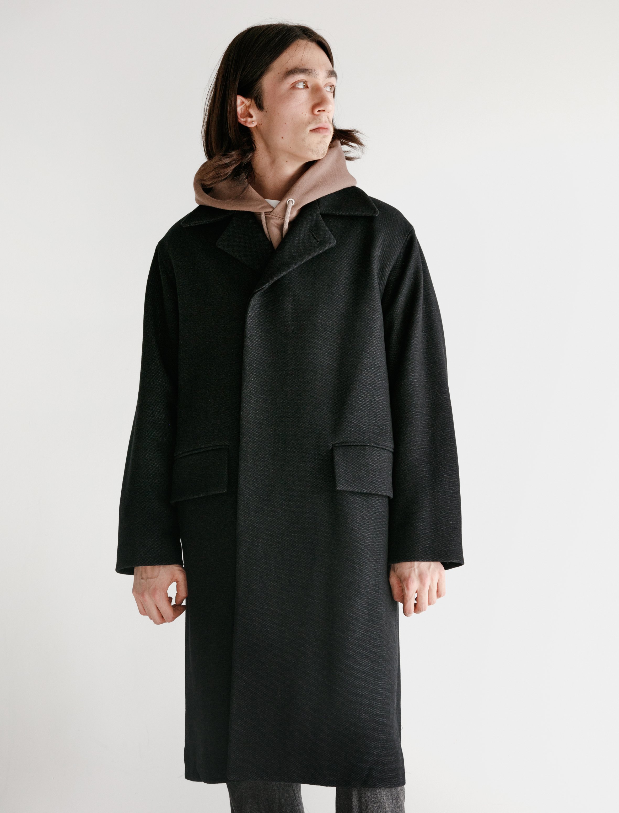 double cloth light melton soutien collar coat