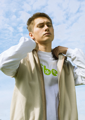 unisex Folk Fortune Oversized Eco fleece Vest - Cream unisex Folk Fortune Oversized Eco fleece Vest - Cream
