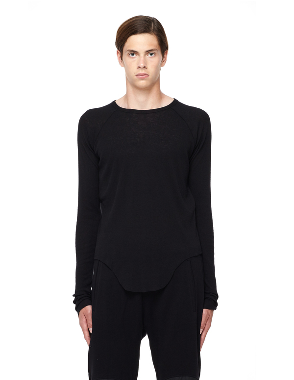 Haider Ackermann Asymmetric Long Sleeve Top - Black | Garmentory