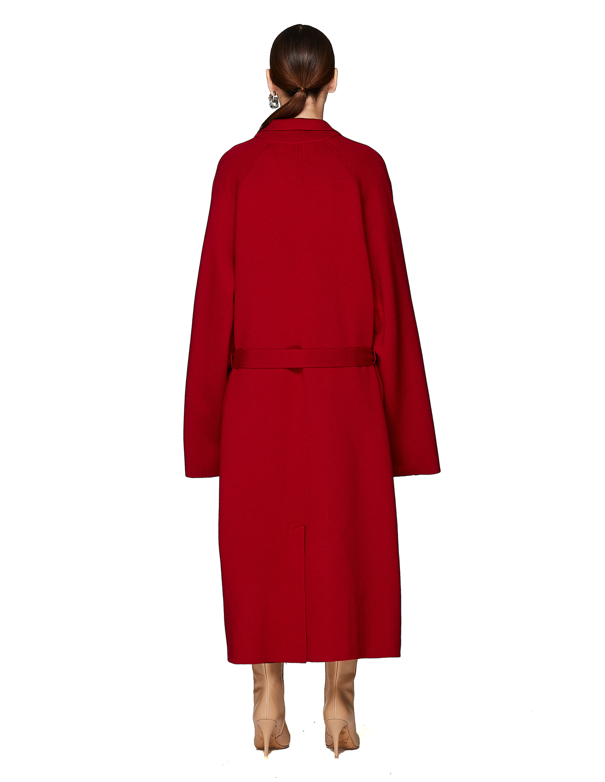 Haider Ackermann Knitted Wool & Cashmere Coat - Red | Garmentory