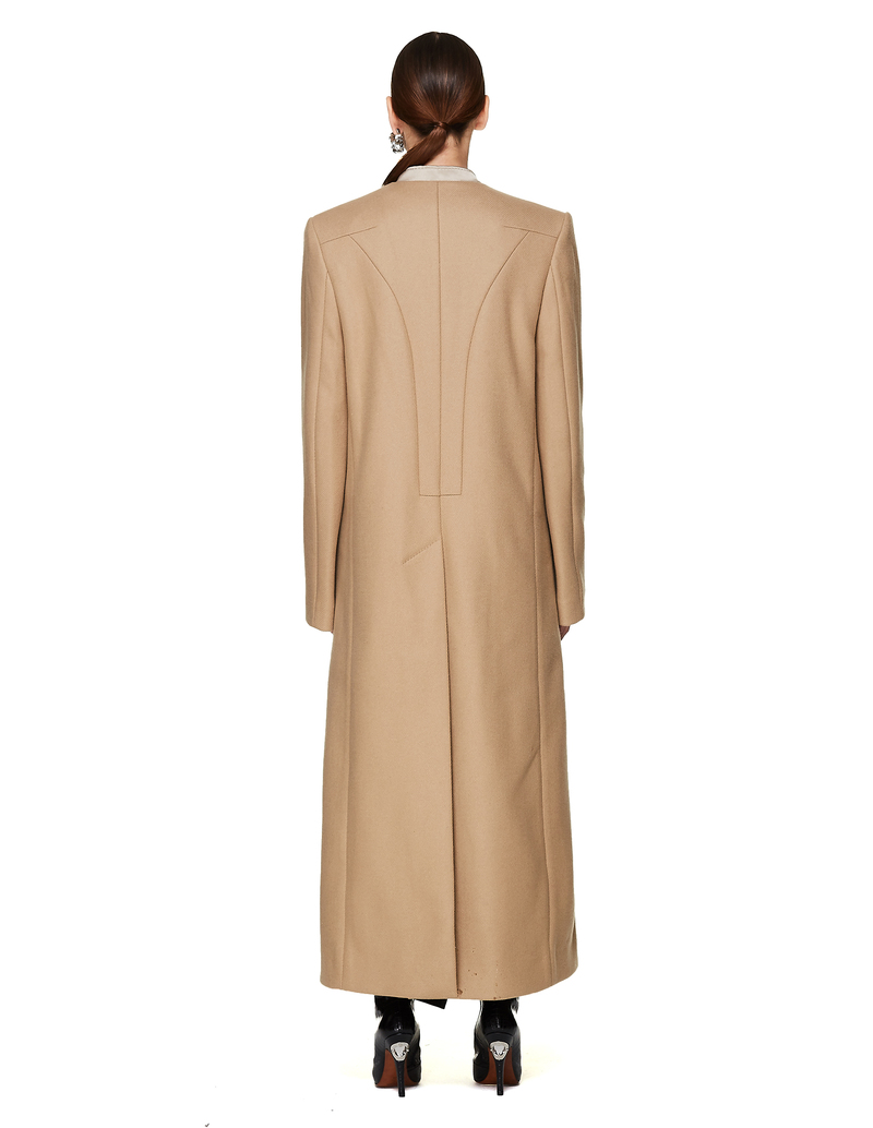 Haider Ackermann Double-Breasted Wool Coat - Beige | Garmentory