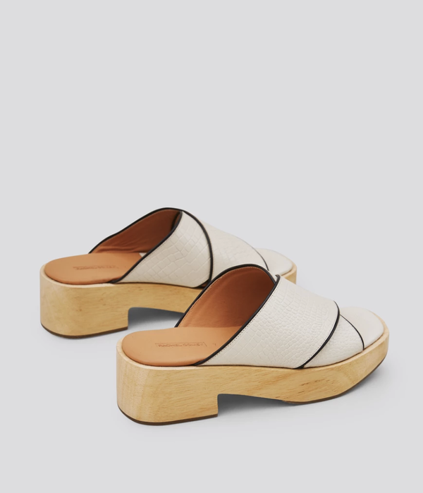 Rachel Comey Serge Clog - Bone Croc Rachel Comey Serge Clog - Bone Croc