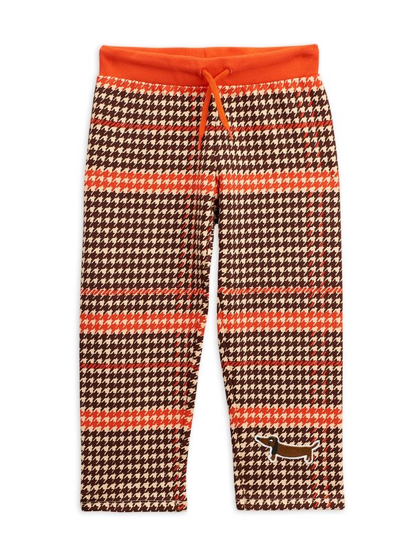 kids mini rodini houndstooth sweatpants - red kids mini rodini houndstooth sweatpants - red