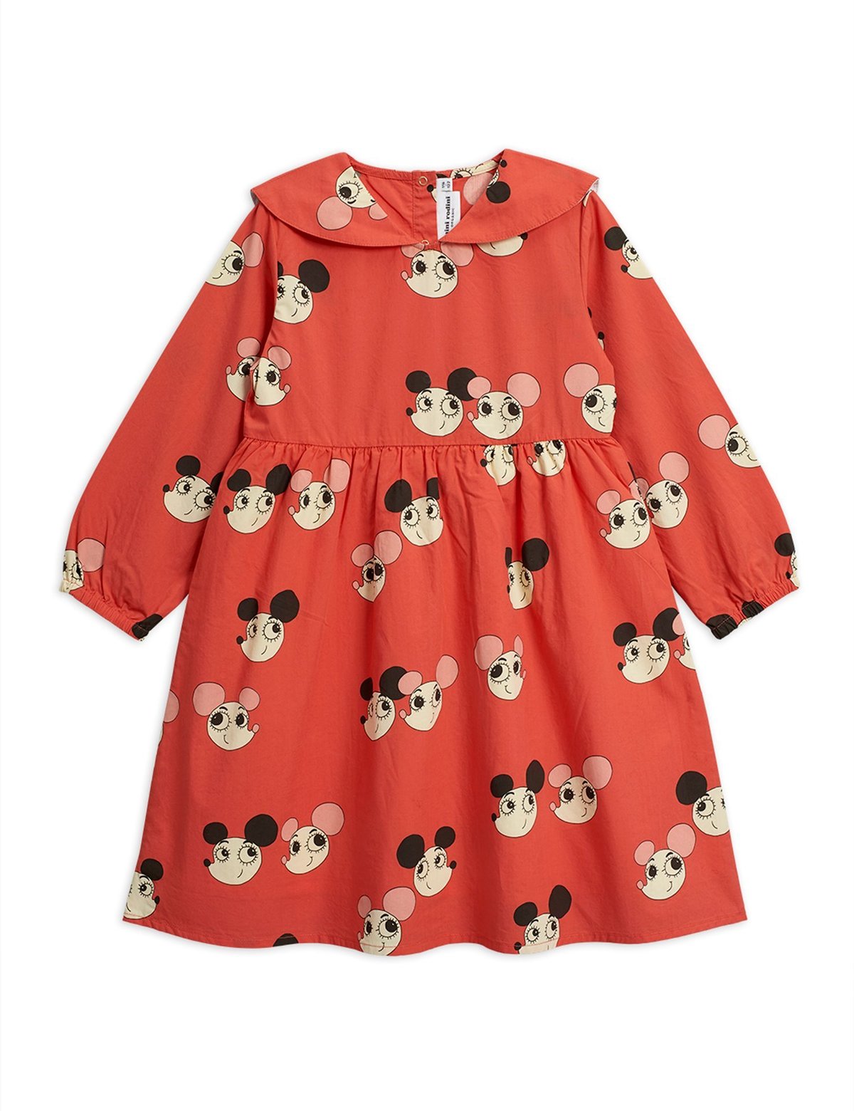 knee length dresses for ladies Mini Rodini Navy Dot Woven Sailor Dress main image 1