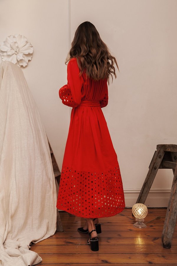 BEFORE MARCH Smock dress - red BEFORE MARCH Smock dress - red