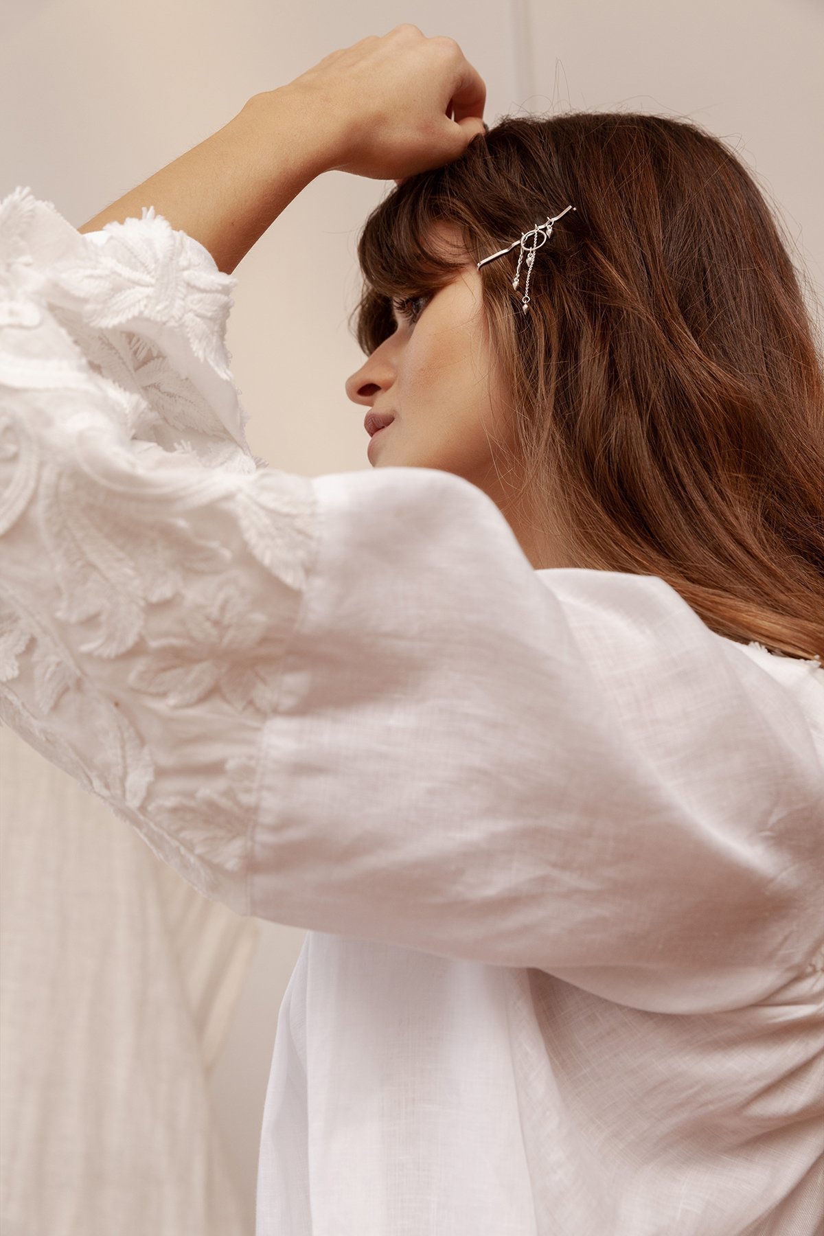 BEFORE MARCH Smock top - white - Image 2 of 2