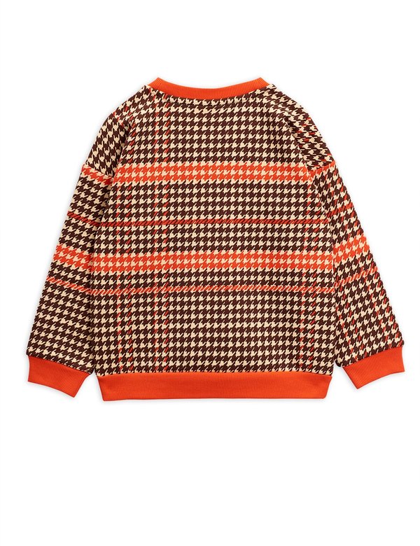 kids mini rodini houndstooth sweatshirt - red kids mini rodini houndstooth sweatshirt - red