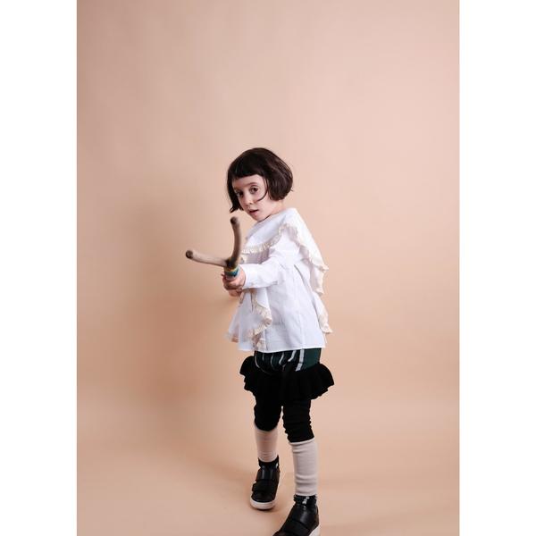 kids wolf & rita rebeca shirt - white kids wolf & rita rebeca shirt - white