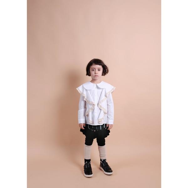 kids wolf & rita rebeca shirt - white kids wolf & rita rebeca shirt - white