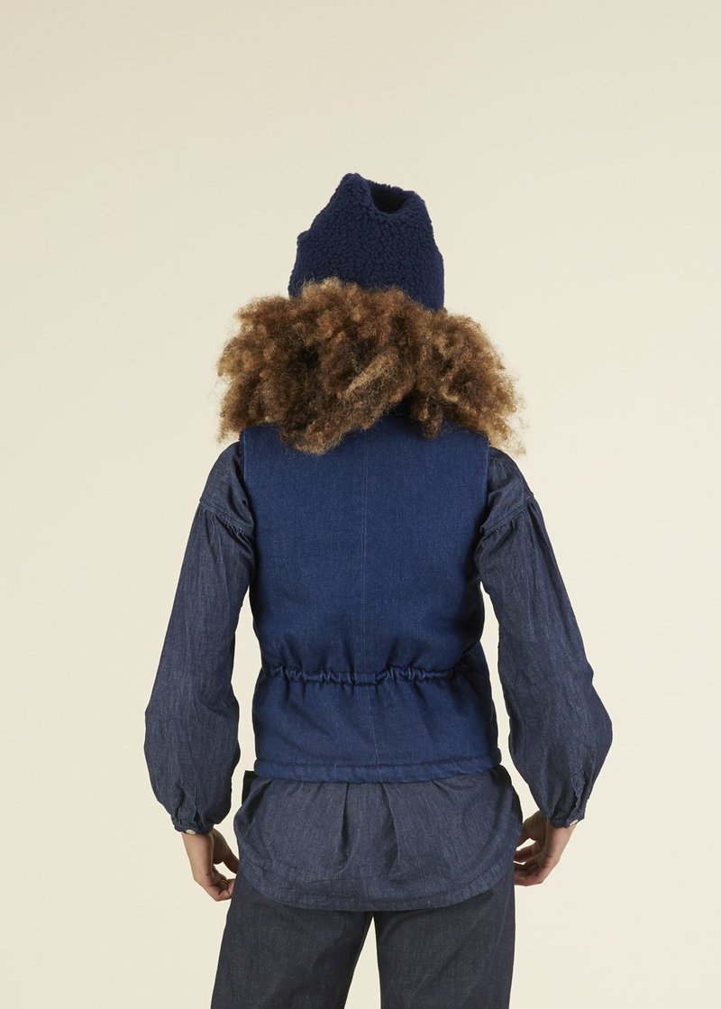 Uqnatu Reversible Sherpa Vest - Navy