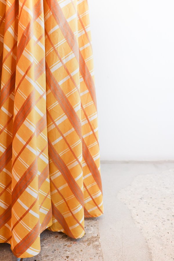 Staud Amaretti Dress - Mustard Plaid | Garmentory