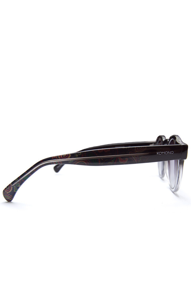 KOMONO Women’s Sunglasses Clement Paisley NEW black grey Komono Clement Black Clear Paisley | Garmentory main image 3